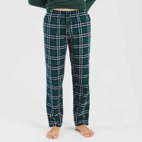 Pijama homem flanela Cuadro Guelo verde