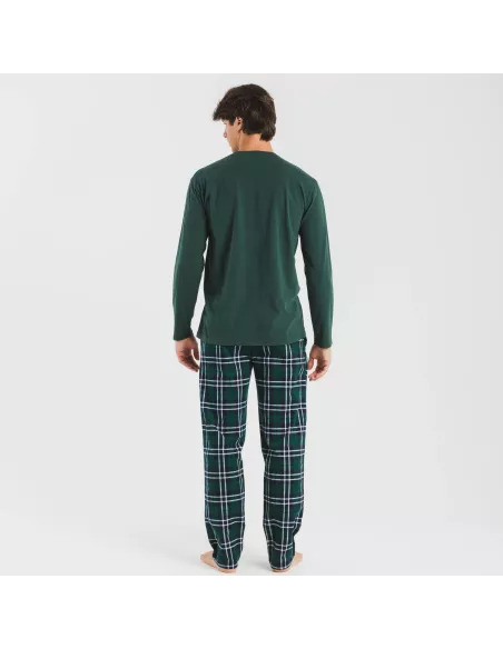 Pijama homem flanela Cuadro Guelo verde Pijama homem flanela Cuadro Guelo verde