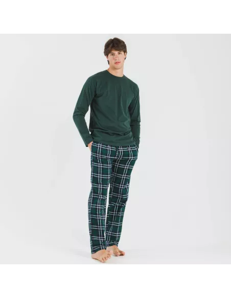 Pijama homem flanela Cuadro Guelo verde Pijama homem flanela Cuadro Guelo verde