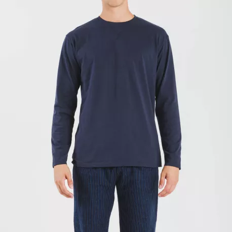 Pijama homem flanela Raya Derek azul marinho