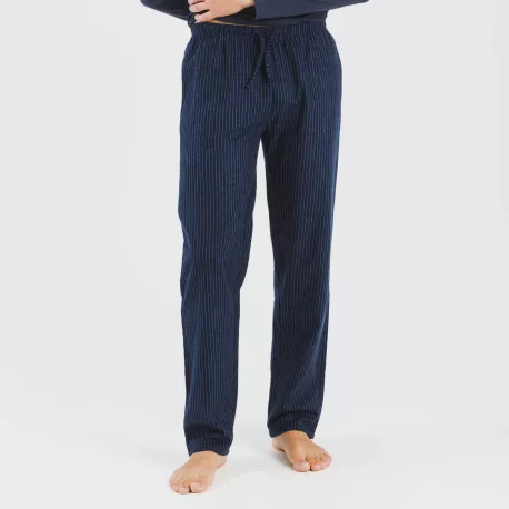 Pijama homem flanela Raya Derek azul marinho