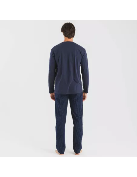 Pijama homem flanela Raya Derek azul marinho Pijama homem flanela Raya Derek azul marinho