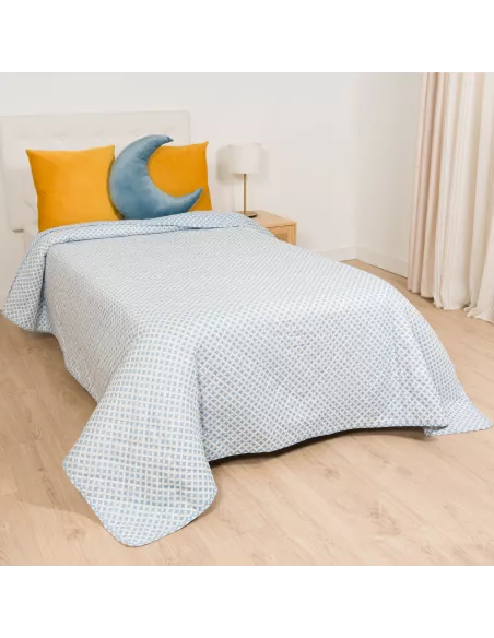 Colcha bouti Ohio azul indigo