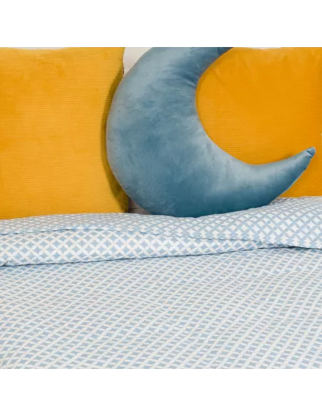 Colcha bouti Ohio azul indigo