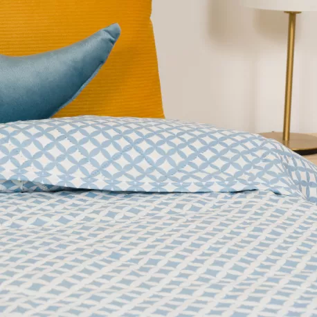 Colcha bouti Ohio azul indigo