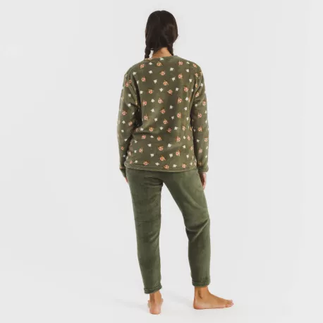 Pijama coral Tatini verde caça