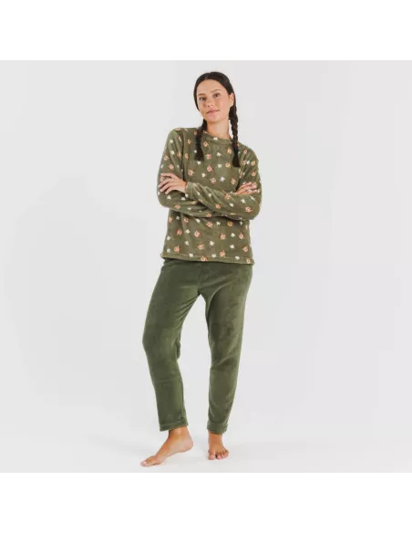 Pijama coral Tatini verde caça Pijama coral Tatini verde caça