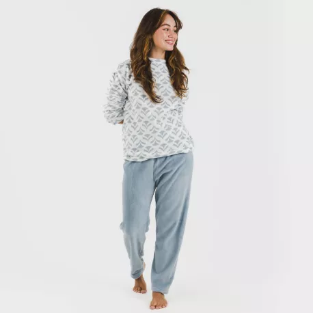 Pijama coral Etea azul indigo