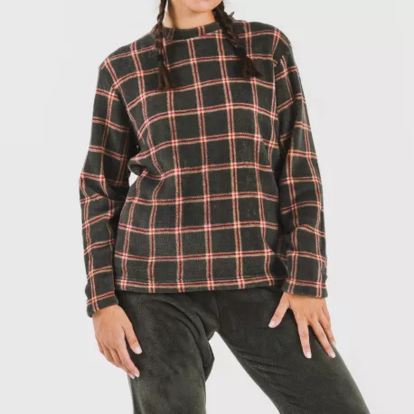 Pijama coral Cuadro Nelby verde caça