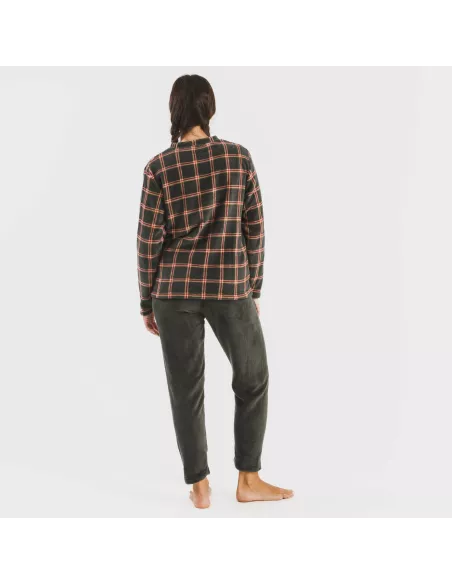 Pijama coral Cuadro Nelby verde caça Pijama coral Cuadro Nelby verde caça