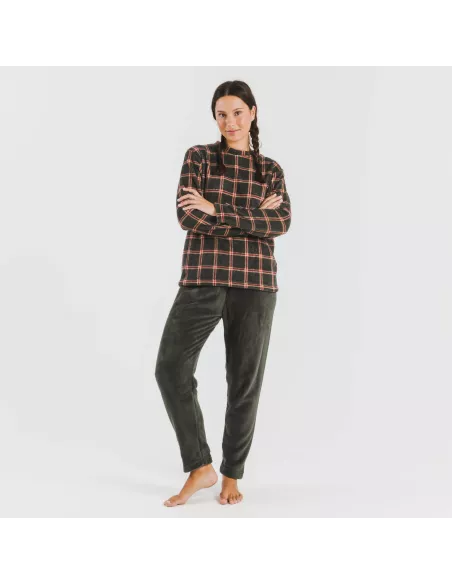 Pijama coral Cuadro Nelby verde caça Pijama coral Cuadro Nelby verde caça