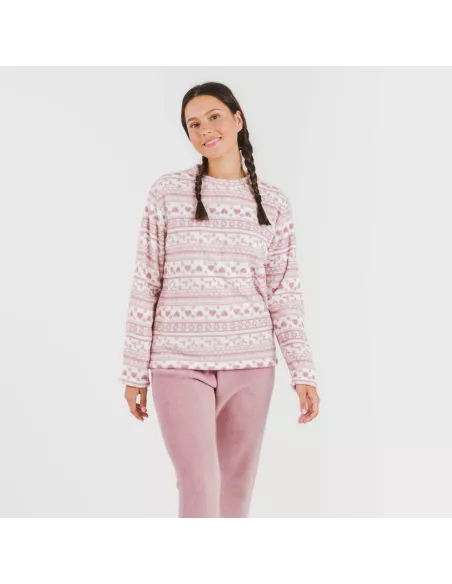 Pijama coral Candy malva rosa Pijama coral Candy malva rosa