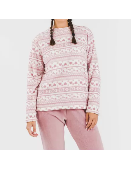 Pijama coral Candy malva rosa Pijama coral Candy malva rosa