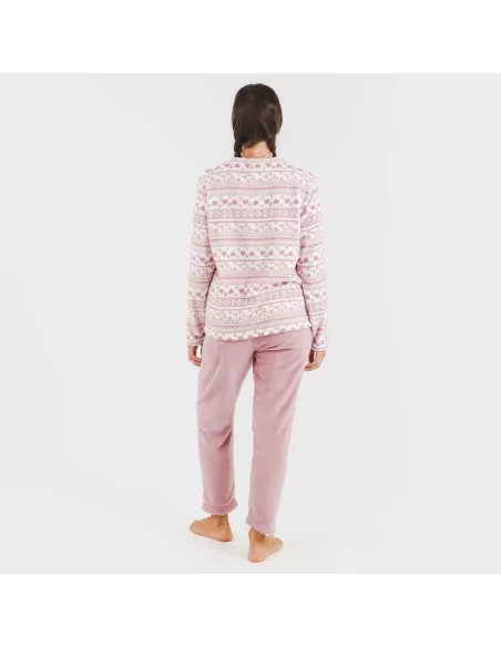 Pijama coral Candy malva rosa Pijama coral Candy malva rosa