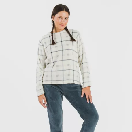 Pijama coral Cuadro Dua azul