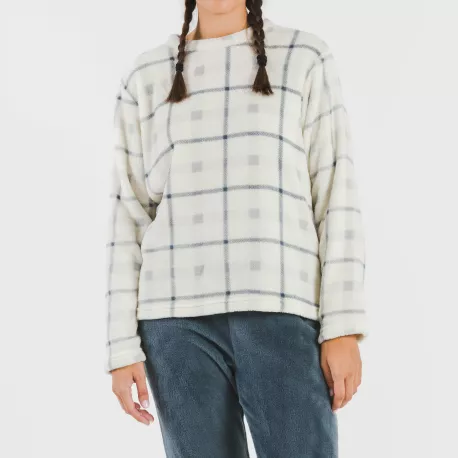 Pijama coral Cuadro Dua azul