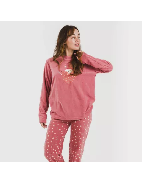 Pijama polar Dada rosa Pijama polar Dada rosa