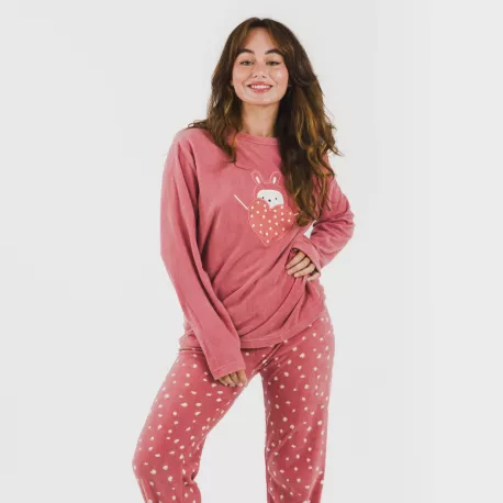 Pijama polar Dada rosa