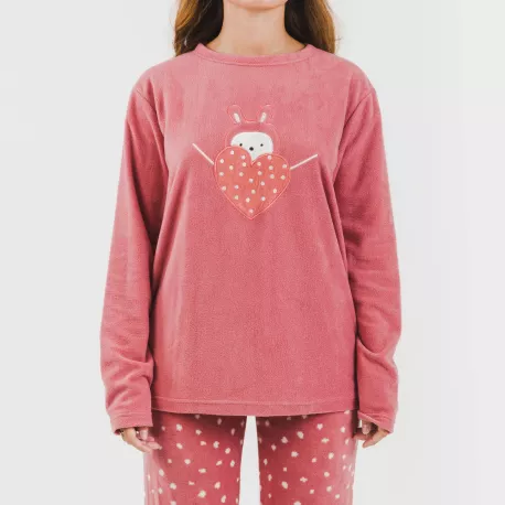 Pijama polar Dada rosa