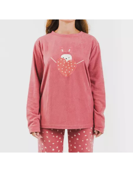 Pijama polar Dada rosa Pijama polar Dada rosa