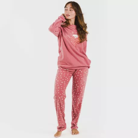 Pijama polar Dada rosa