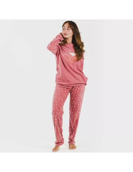 Pijama polar Dada rosa Pijama polar Dada rosa