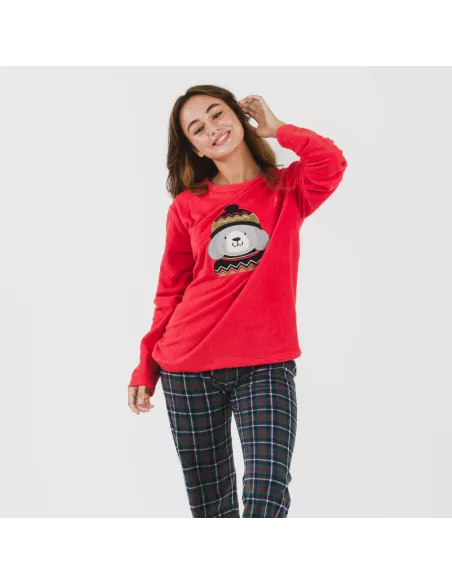 Pijama polar Eiko vermelho Pijama polar Eiko vermelho