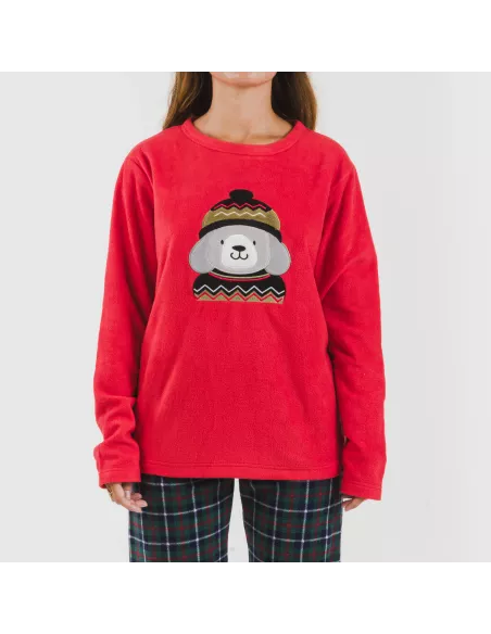 Pijama polar Eiko vermelho Pijama polar Eiko vermelho