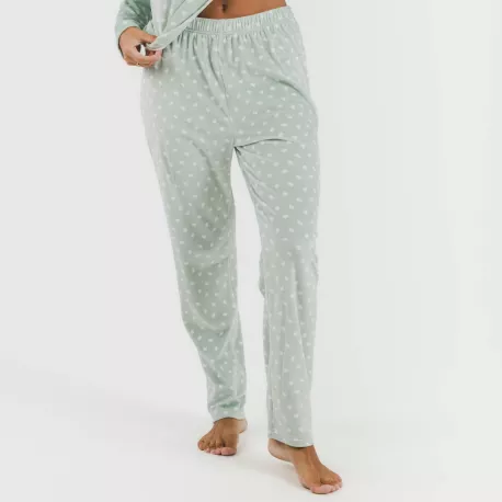 Pijama veludo Natalie verde tiffany