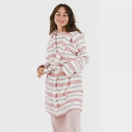 Roupão coral Raya Wilma rosa