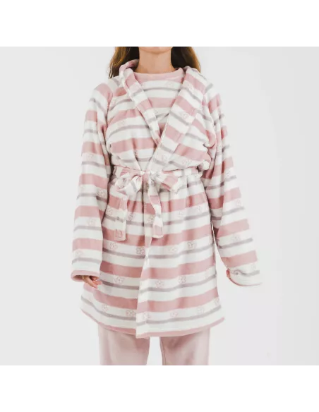 Roupão coral Raya Wilma rosa