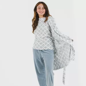 Roupão coral Etea azul indigo 2