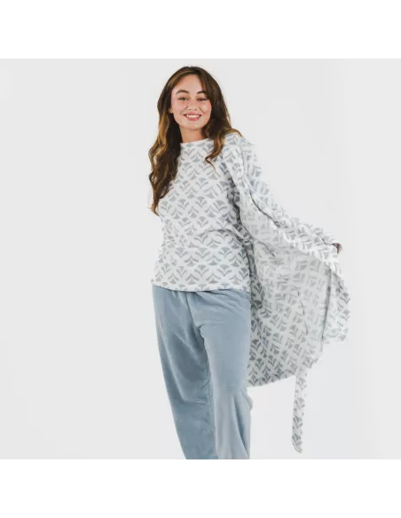 Roupão coral Etea azul indigo