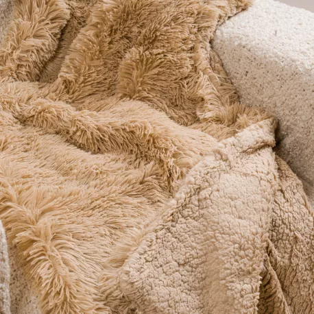 Manta pelo sherpa lisa