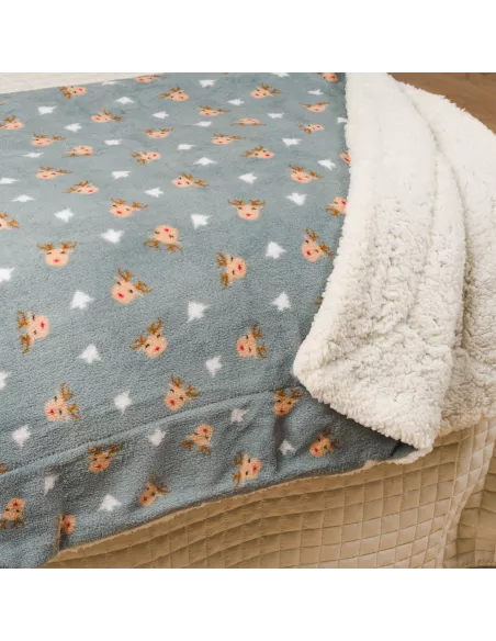 Manta sherpa Tatini verde tiffany