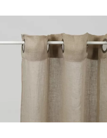 Cortina transparente algodão linho