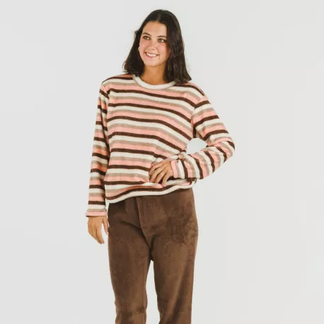 Pijama coral Raya Norma chocolate