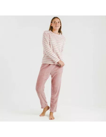 Pijama coral Jeannine rosa Pijama coral Jeannine rosa