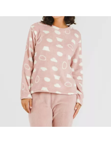 Pijama coral Papiro rosa Pijama coral Papiro rosa