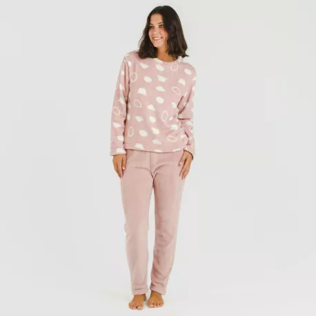 Pijama coral Papiro rosa