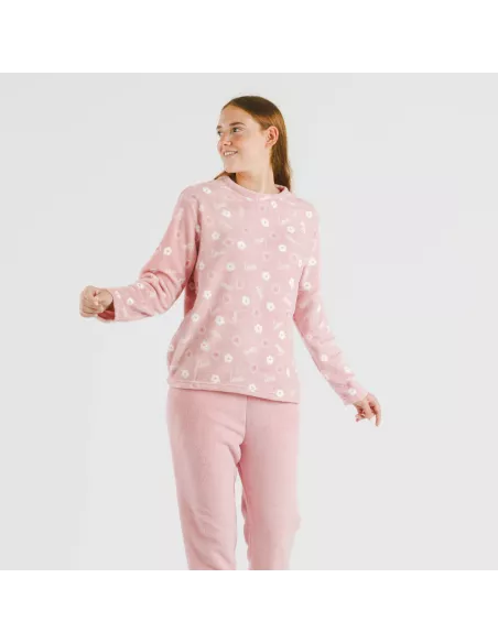 Pijama coral Vickie rosa palo