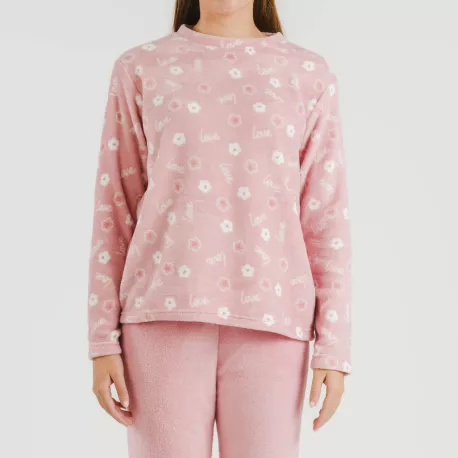 Pijama coral Vickie rosa palo