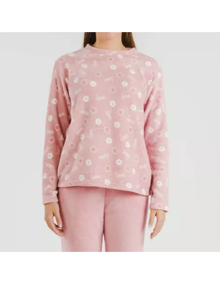 Pijama coral Vickie rosa palo