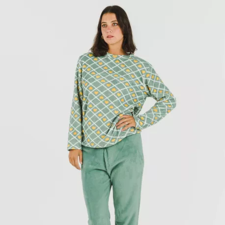 Pijama coral Ilena verde