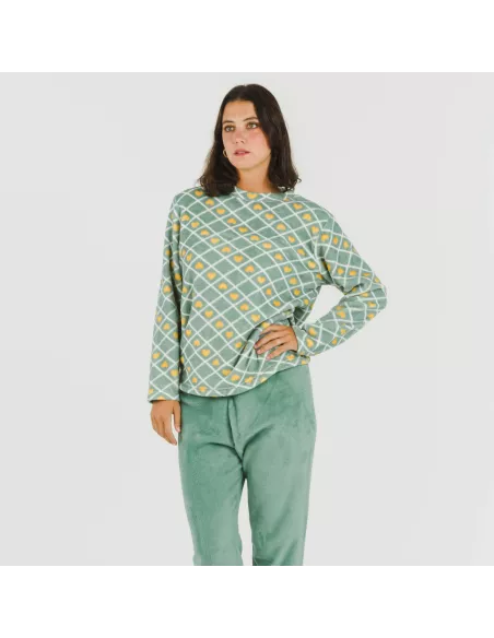 Pijama coral Ilena verde Pijama coral Ilena verde