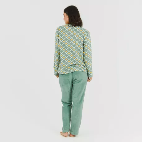 Pijama coral Ilena verde