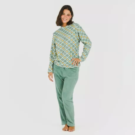 Pijama coral Ilena verde