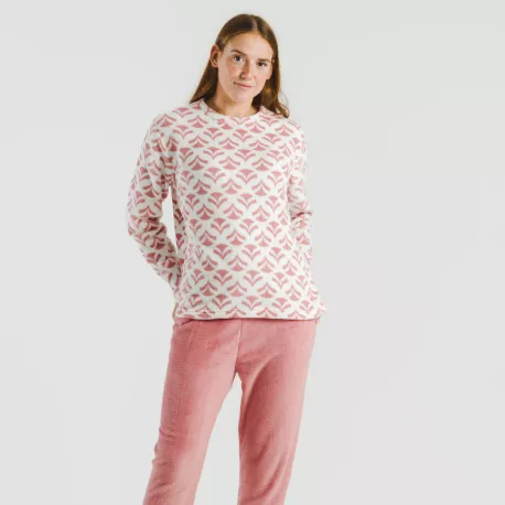 Pijama coral Etea malva