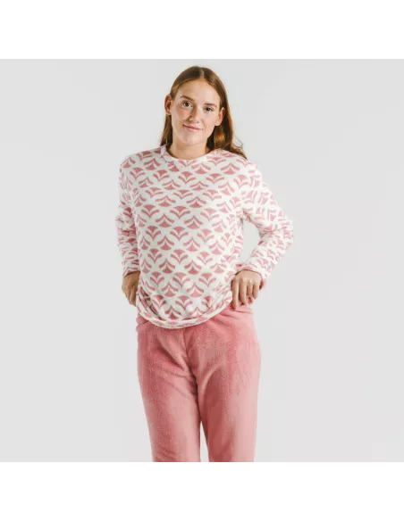 Pijama coral Etea malva
