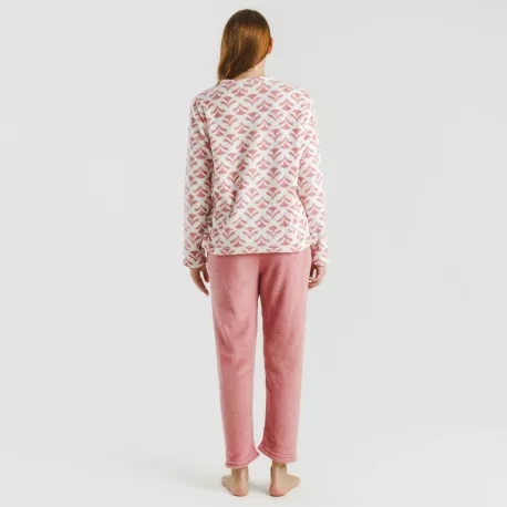 Pijama coral Etea malva